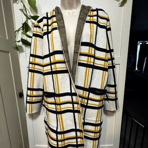 White and Gold Plaid jacket
